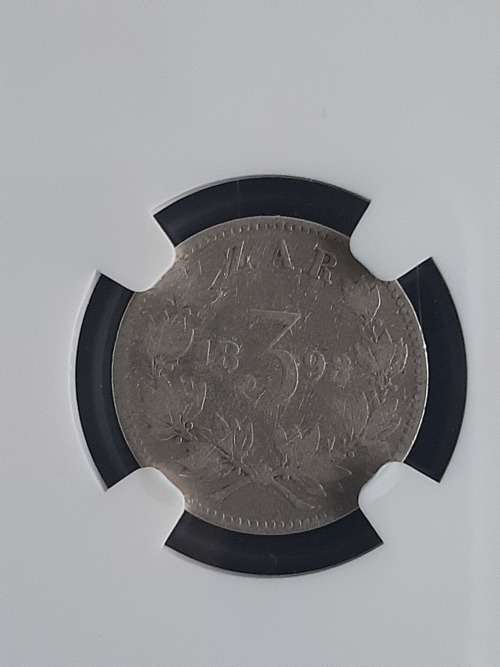 1893 ZAR 3 Pence VG Details NGC