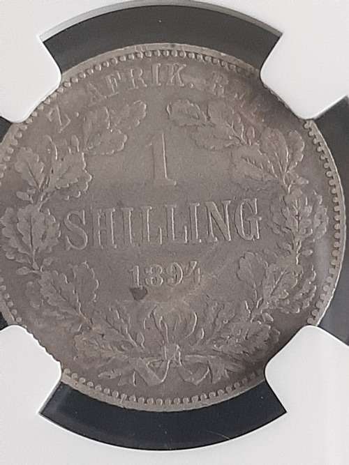 1894 ZAR 1 Shilling VF Details NGC