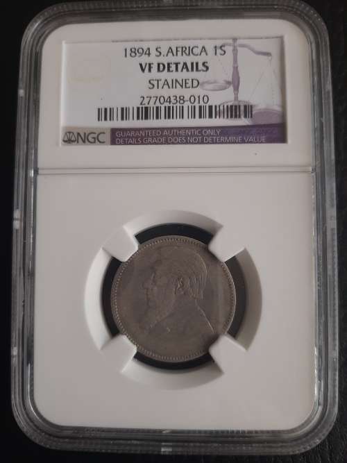 1894 ZAR 1 Shilling VF Details NGC