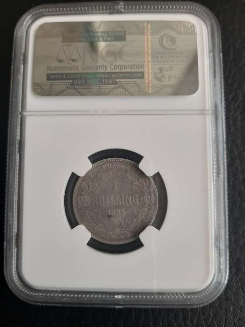 1894 ZAR 1 Shilling VF Details NGC