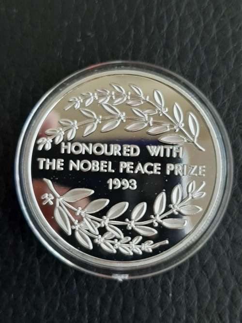 1993 Mandela Silver Plated 1 Ounce Medallion Proof Cameo