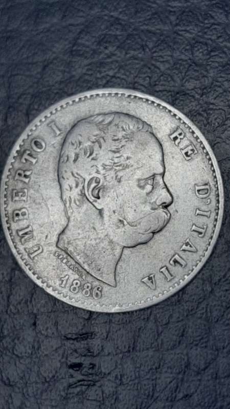 1886 Silver Italy 1 Lira