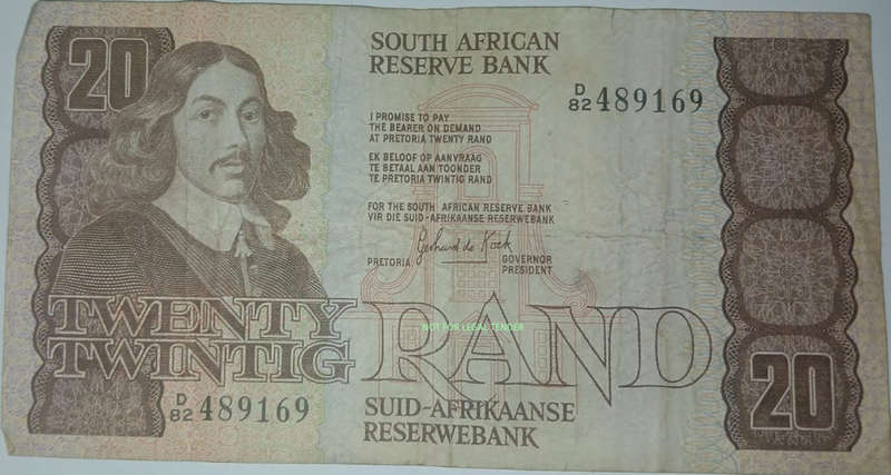 Third issue GPC 20 Rand old bank note