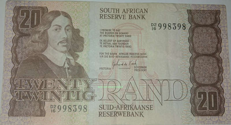 Third issue GPC 20 Rand old bank note