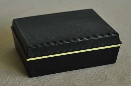 Vintage silver tone cufflinks in original box