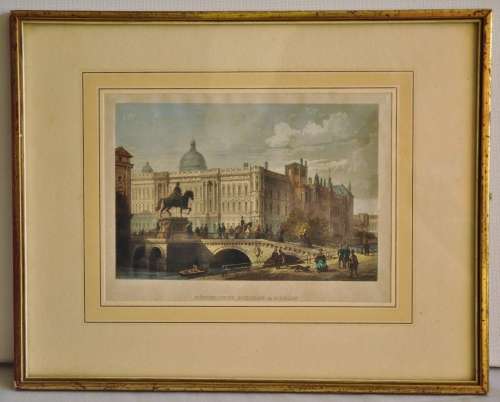 Antique steel plate engraving - Königliches Schloss in Berlin