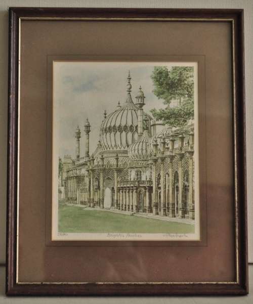 Limited Edition Watercolour Print - Portraits of Britain, Brighton Pavilion by Glyn Martin