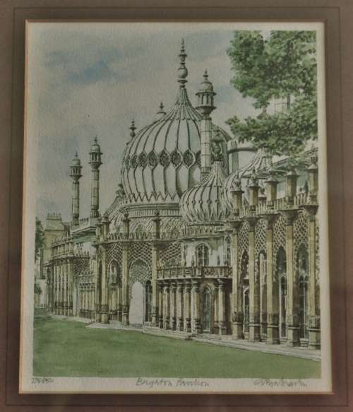 Limited Edition Watercolour Print - Portraits of Britain, Brighton Pavilion by Glyn Martin