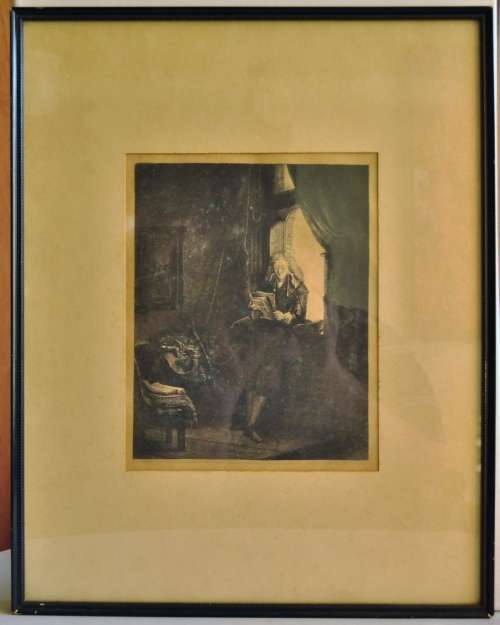 1928 Lithograph - Portrait of Jan Six by Rembrandt (Reproduced by Codnachi in 1928)