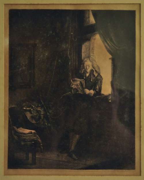 1928 Lithograph - Portrait of Jan Six by Rembrandt (Reproduced by Codnachi in 1928)