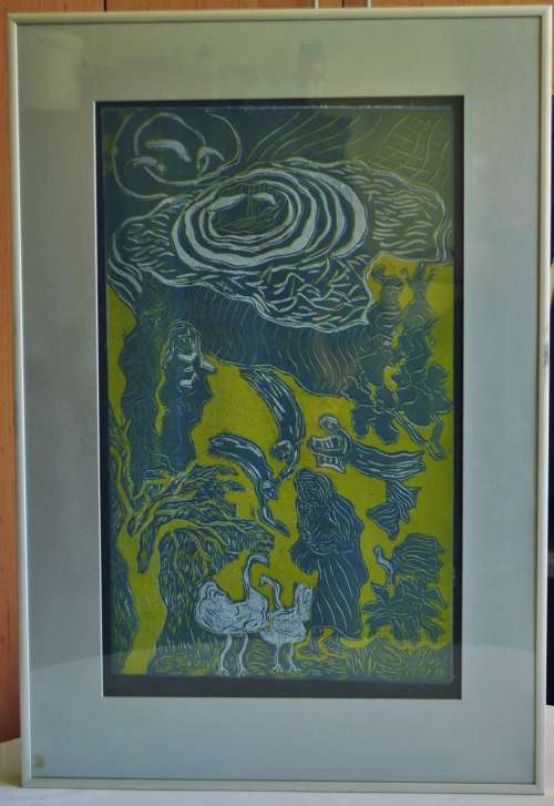 Carole Woolf (Kesner) - Limited Edition Etching 'The Tempest' 2/5 signed C Woolf Feb '79