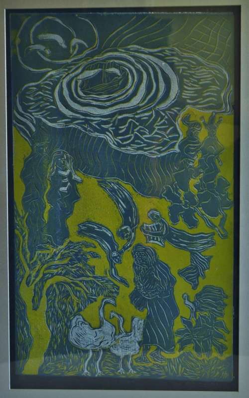 Carole Woolf (Kesner) - Limited Edition Etching 'The Tempest' 2/5 signed C Woolf Feb '79