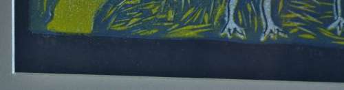 Carole Woolf (Kesner) - Limited Edition Etching 'The Tempest' 2/5 signed C Woolf Feb '79