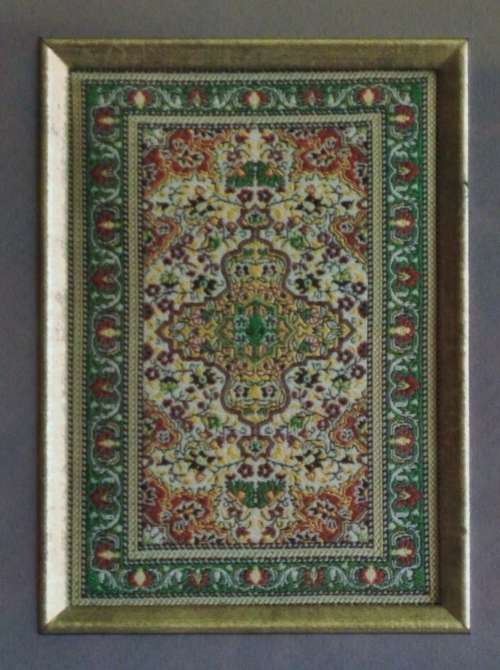 Framed decorative art piece - Persian carpet designs