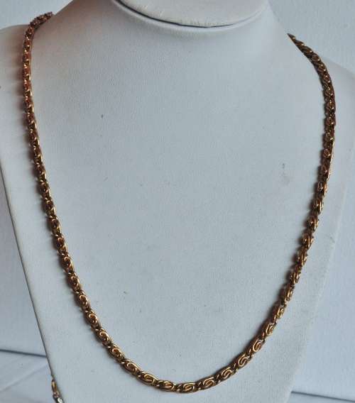 Vintage two tone (copper and gold tone) chain necklace