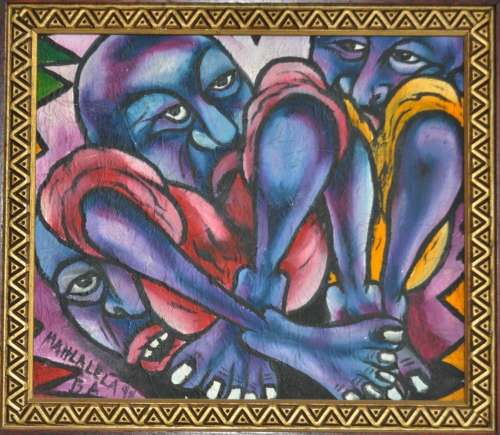 Original oil on canvas signed Mahlalela and dated '94