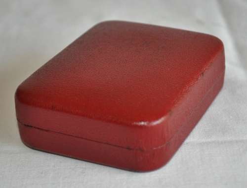 Vintage gold plated cufflinks in original red leather box