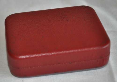 Vintage gold plated cufflinks in original red leather box