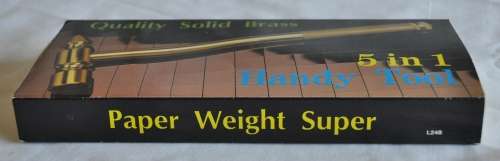 Vintage quality solid brass 5 in 1 handy tool in original packaging