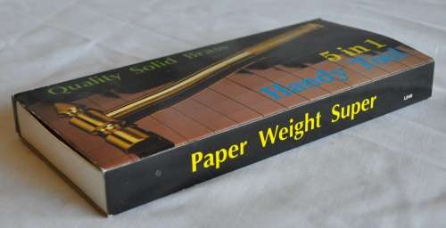 Vintage quality solid brass 5 in 1 handy tool in original packaging