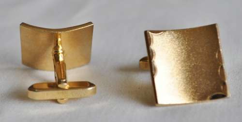 Vintage gold tone cufflinks signed Ascot