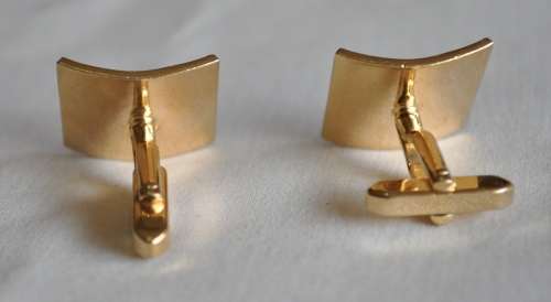 Vintage gold tone cufflinks signed Ascot