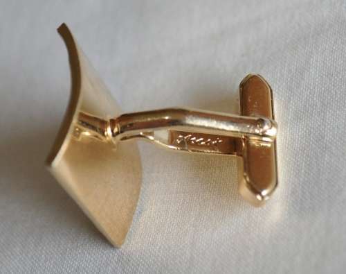Vintage gold tone cufflinks signed Ascot