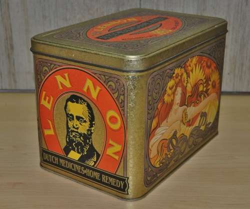 Vintage Lennon Dutch Medicines Home Remedy tin with stunning Art Nouveau Graphics