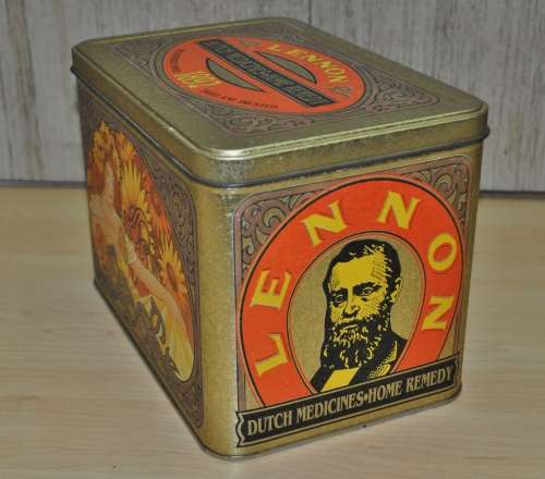 Vintage Lennon Dutch Medicines Home Remedy tin with stunning Art Nouveau Graphics