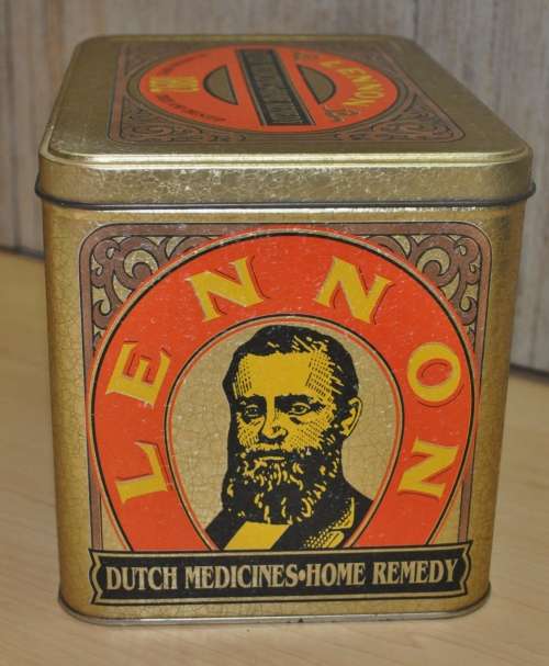 Vintage Lennon Dutch Medicines Home Remedy tin with stunning Art Nouveau Graphics