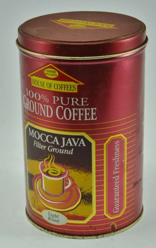 Set of 3 Collectible Contemporary House of Coffees Tins - Espresso, Mocca Java and Jamaica
