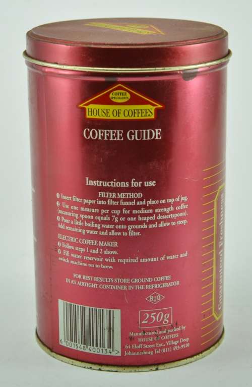 Set of 3 Collectible Contemporary House of Coffees Tins - Espresso, Mocca Java and Jamaica
