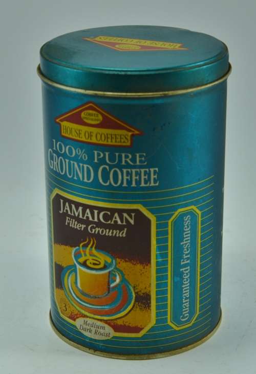 Set of 3 Collectible Contemporary House of Coffees Tins - Espresso, Mocca Java and Jamaica