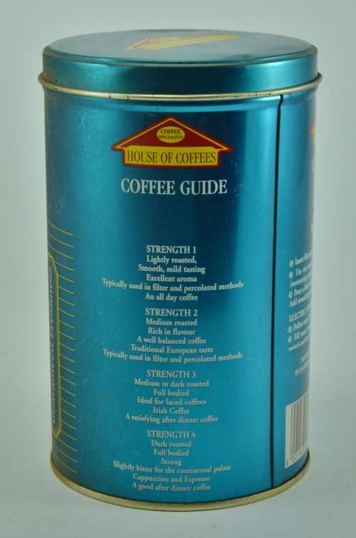 Set of 3 Collectible Contemporary House of Coffees Tins - Espresso, Mocca Java and Jamaica