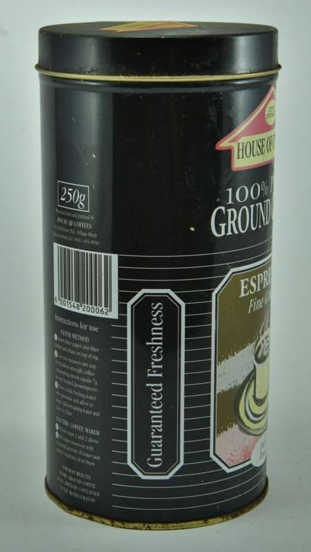 Set of 3 Collectible Contemporary House of Coffees Tins - Espresso, Mocca Java and Jamaica
