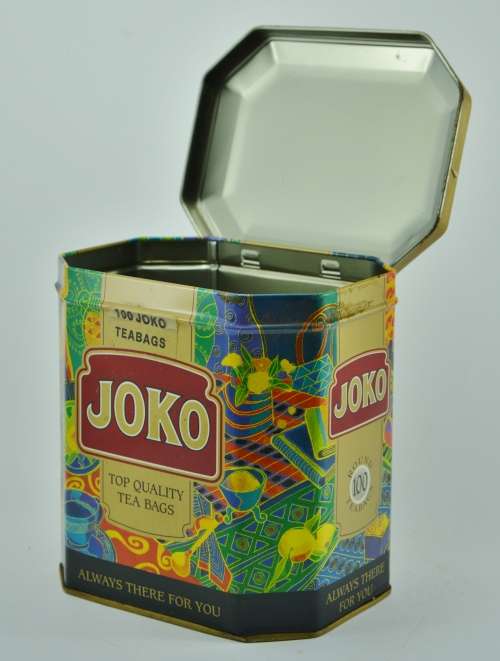 Collectible contemporary Joko tin