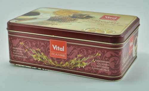 Collectible Vital Teatime Rooibos Antioxidant Herbal Tea Tin