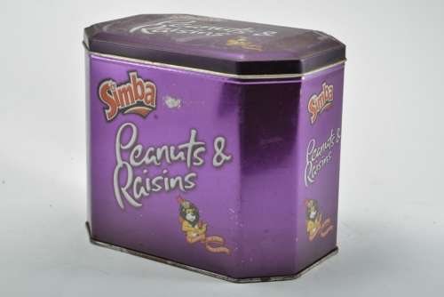 Collectible Simba Peanuts and Raisins Tin