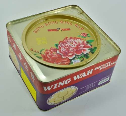 Vintage Hong Kong Wing Wah Almond Cookie Biscuit Tin