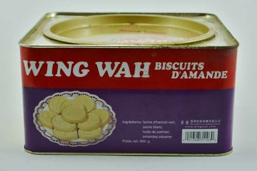 Vintage Hong Kong Wing Wah Almond Cookie Biscuit Tin