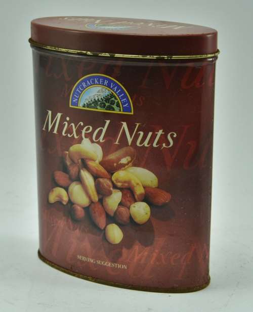 Collectible Pair of Tins - Nutcracker Valley Mixed Nuts and Streamers Traditional Mix