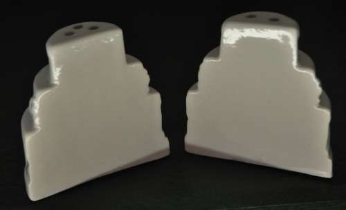 Collectible Porcelain Wedding Cake Salt and Pepper