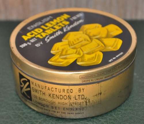 Small Vintage Smith Kendon Acid Lemon Tablets Tin