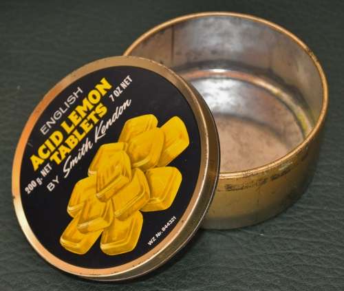 Small Vintage Smith Kendon Acid Lemon Tablets Tin