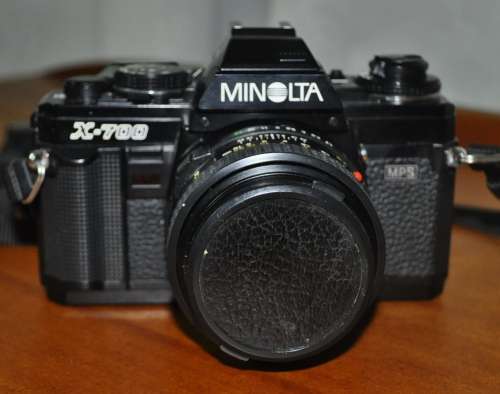 Vintage Minolta X-700 Camera with accessories