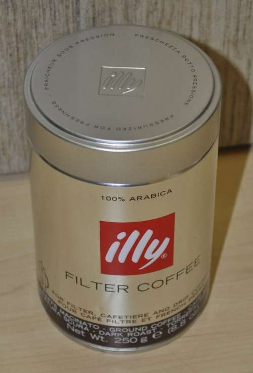 Contemporary Collectible illy Filter Coffee Tin