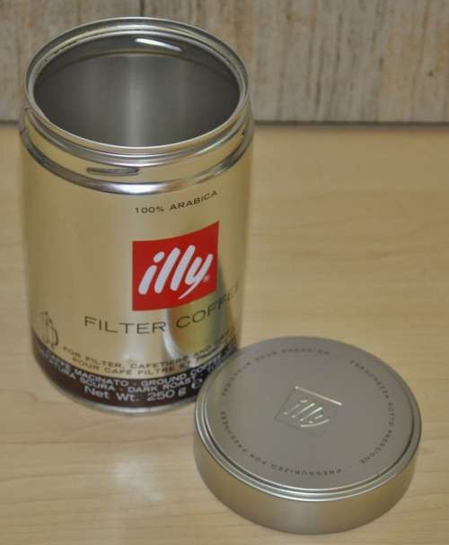 Contemporary Collectible illy Filter Coffee Tin