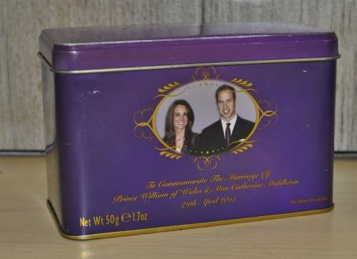 Collectible William and Catherine Wedding Commemorative English Breakfast Tea Tin
