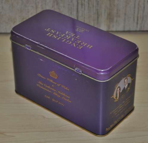 Collectible William and Catherine Wedding Commemorative English Breakfast Tea Tin