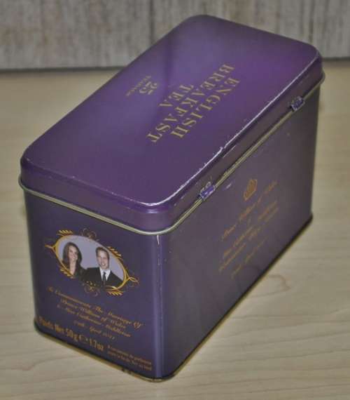 Collectible William and Catherine Wedding Commemorative English Breakfast Tea Tin